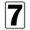Signmission Sign with Number 7 Heavy-Gauge Aluminum Rust Proof Parking Sign A-1824-22901 - alternate 1